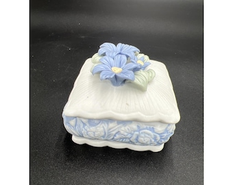 Hermitage Pottery Porzellan Schmuckkästchen Schmuckhalter Vanity Box Daisy