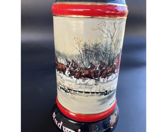 Jarra/vaso de cerveza Budweiser Serie Coleccionista 1990 - Usada