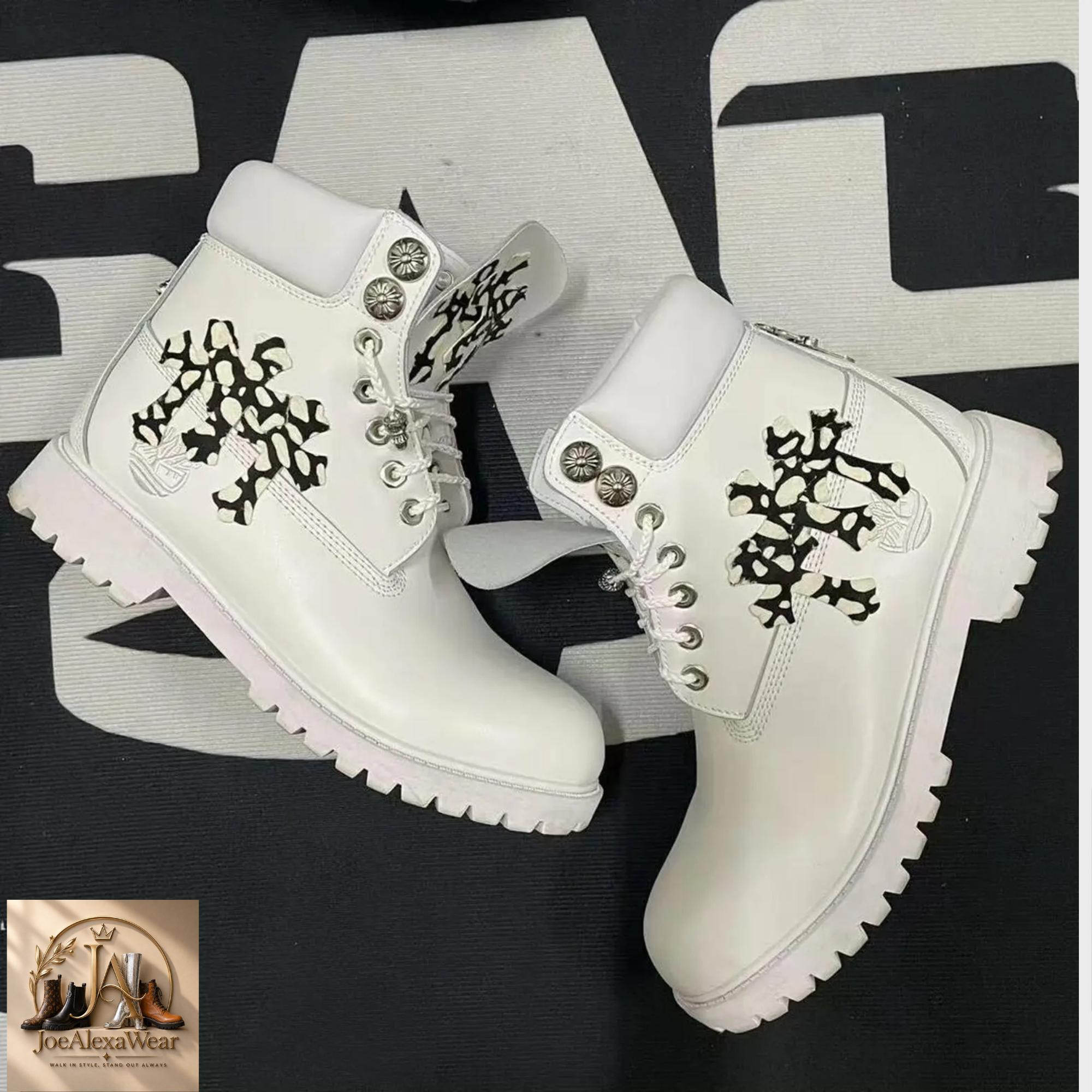 Timberland boots fashion custom black and white brand new Custom Timberland 6-inc Snake? . #snake #timberland  main image 2