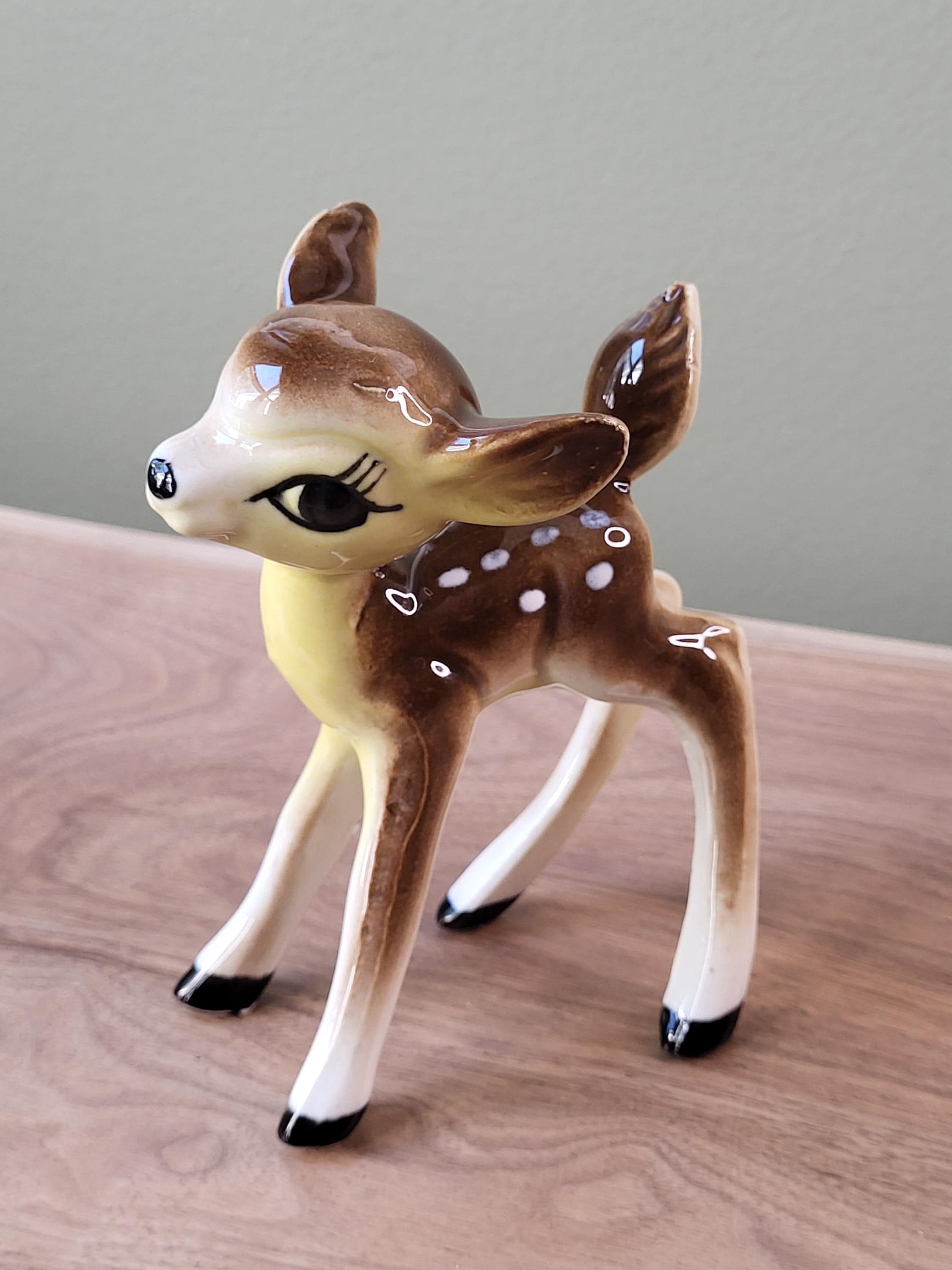 Vintage Bambi Figurine Ceramic - Etsy