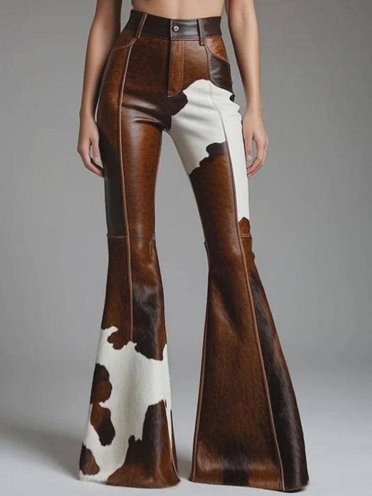 Cow print pants cowboy - Etsy 日本