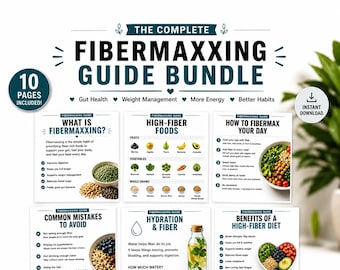 Fibermaxxing Guide | High Fiber Meal Plan & Grocery List | Gut Health Weight Loss Program