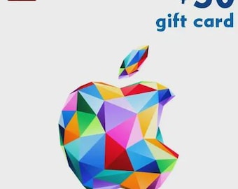 Tarjeta de regalo electrónica de Apple por valor de 50 USD