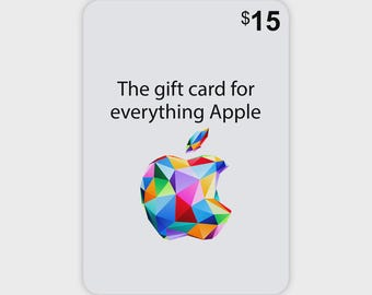 Apple 15 USD Gift Card Dollars