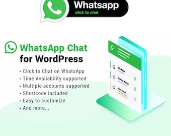 WhatsApp Chat WordPress Plug-in v 3.8.1 - Floating Button & Multi-agent-Unterstützung | Kontakt Widget | GPL