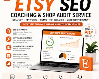 Etsy Etsy Coaching & Shop-Audit-Service | Konkurrenten Recherche, Listing-Analayse, Keyword-Planung