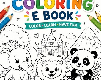 Magiche avventure da colorare per bambini creativi. File PDF/ZIP