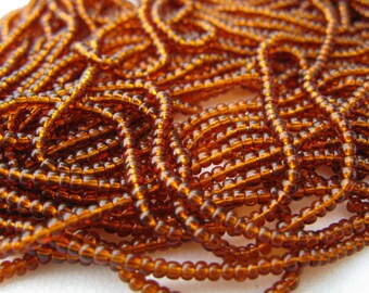 Amber Seed Beads - Etsy