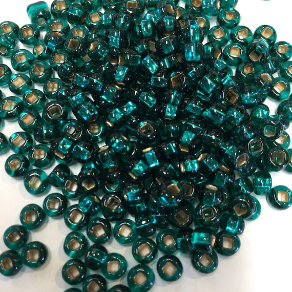 500g 11//0 Green beads Silver Lined Preciosa Czech Seed Beads 2mm Bulk buy