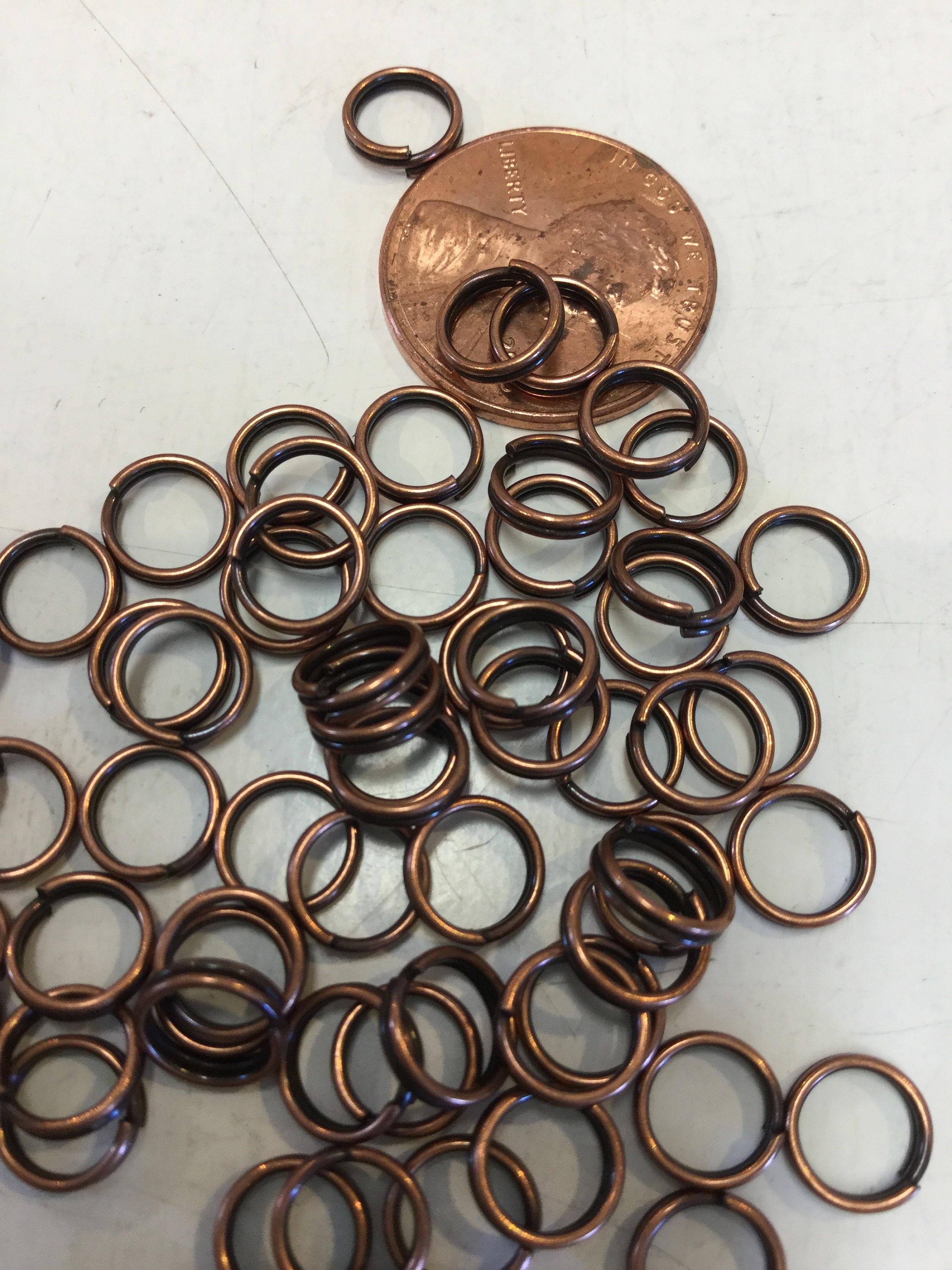 Antique Copper 6mm Split Ring Double Loop Connector Ring Etsy