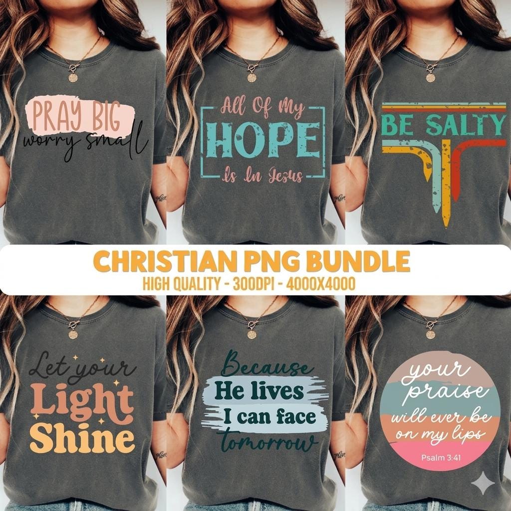 Christian PNG Bundle, 600+ Bible Verse Faith Clipart - Etsy