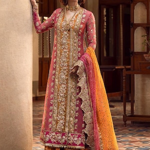 handwork dress design Hand embroidery velvet suit cutting and stitching/ party wear dress design /designer neck/handwork