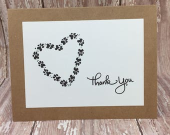 dog thank you card etsy