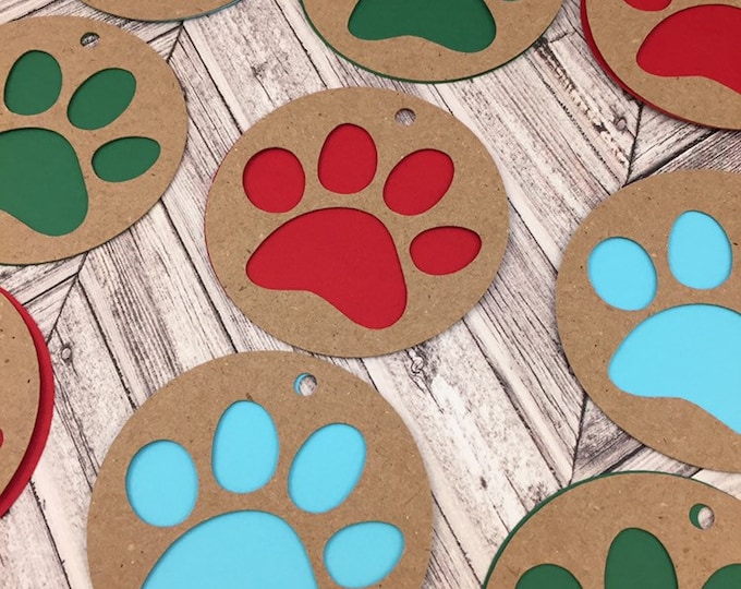 Paw Print Gift Tags,paw Print Tag, Pet Party Tags,pet Party Favor,pet ...