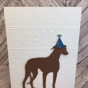 lévrier, carte de lévrier, carte d’anniversaire de lévrier, carte de vœux de lévrier, carte de chien, carte de lévrier italien, carte d’anniversaire de whippet