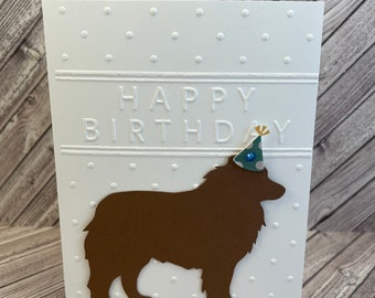 australian shepherd,australian shepherd birthday card,australian shepherd card, dog card, dog birthday card,aussie shepherd, Aussie dog