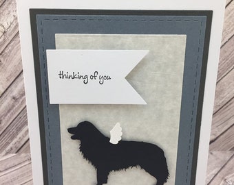 border collie, border collie card, border collie sympathy card, dog sympathy card card, sympathy card, dog card, pet los card, dog loss