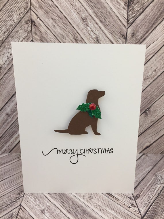 Chocolate Lab Cards Labrador Retriever Cards Lab Christmas Etsy