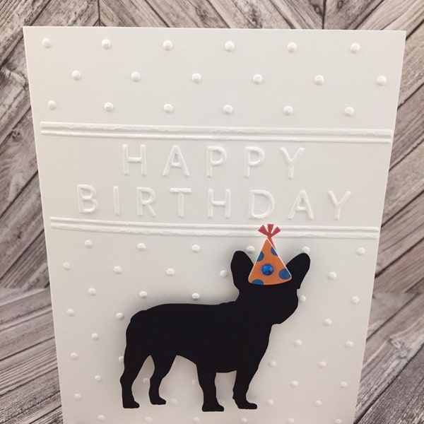 French bulldog, French bulldog birthday card, bulldog card, dog birthday card, dog card, frenchie card, bully card, bully birthday card