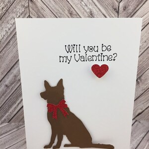 Tarjeta del día de San Valentín de pastor alemán, tarjeta de pastor alemán, tarjeta del día de San Valentín de perro, tarjeta GSD, tarjeta de perro, ¿quieres ser mi Valentín?, San Valentín
