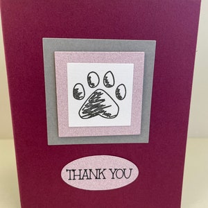 Paw Print Thank You Cards, Thank You Cards, Thank You Notes, Thank You ...