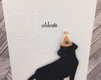 lab card, labrador retriever card, lab birthday card, labrador birthday card,  dog card, dog birthday card,labrador retriever  birthday card