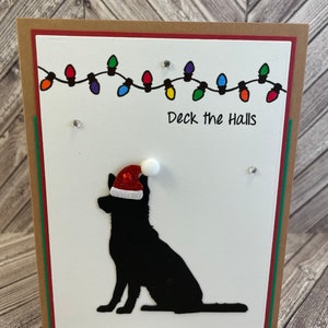 cubre los pasillos, pastor alemán, tarjeta de pastor alemán, tarjeta de Navidad de pastor alemán, tarjeta de perro, tarjeta de Navidad de perro, tarjeta de Navidad K9, tarjeta GSD