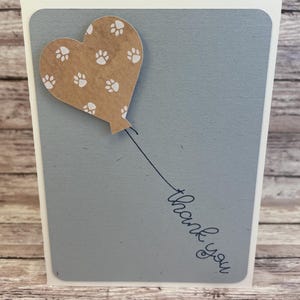 carte ballon, carte de remerciement ballon, carte empreinte de patte, carte de remerciement empreinte de patte, carte de remerciement animal de compagnie, carte de remerciement chien, carte de remerciement chat