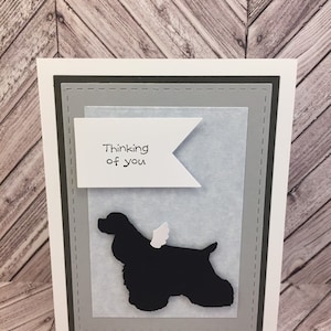spaniel, karta spaniela, karta kondolencyjna spaniela, karta psa, karta kondolencyjna psa, karta z myślą o tobie, karta kondolencyjna psa, karta kondolencyjna zwierzęcia domowego, pies