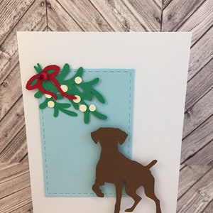 Deutscher Kurzhaar, Pointer Karte, Weihnachtskarte, Weihnachtskarte, Weihnachtswunsch, Weihnachtsgrüße, Weihnachtsgrüße, Hunde Karte, Zeiger Karte
