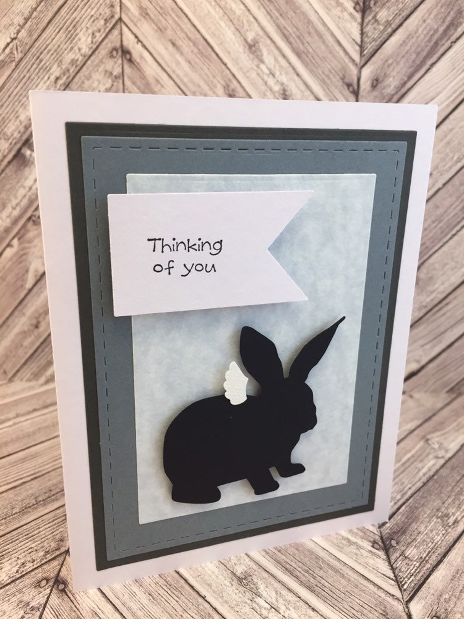 Rabbit Sympathy Card Rabbit Condolence Card Pet Sympathy | Etsy