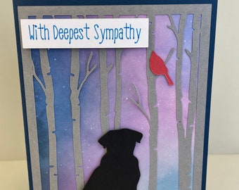 sympathy card, dog, dog sympathy card, pet card, pet sympathy card, dog condolence card, dog loss card, pet condolence card, pet loss card