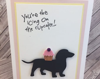 Tarjeta De "Feliz Cumpleaños" Con Sobre Para Perro Salchicha De