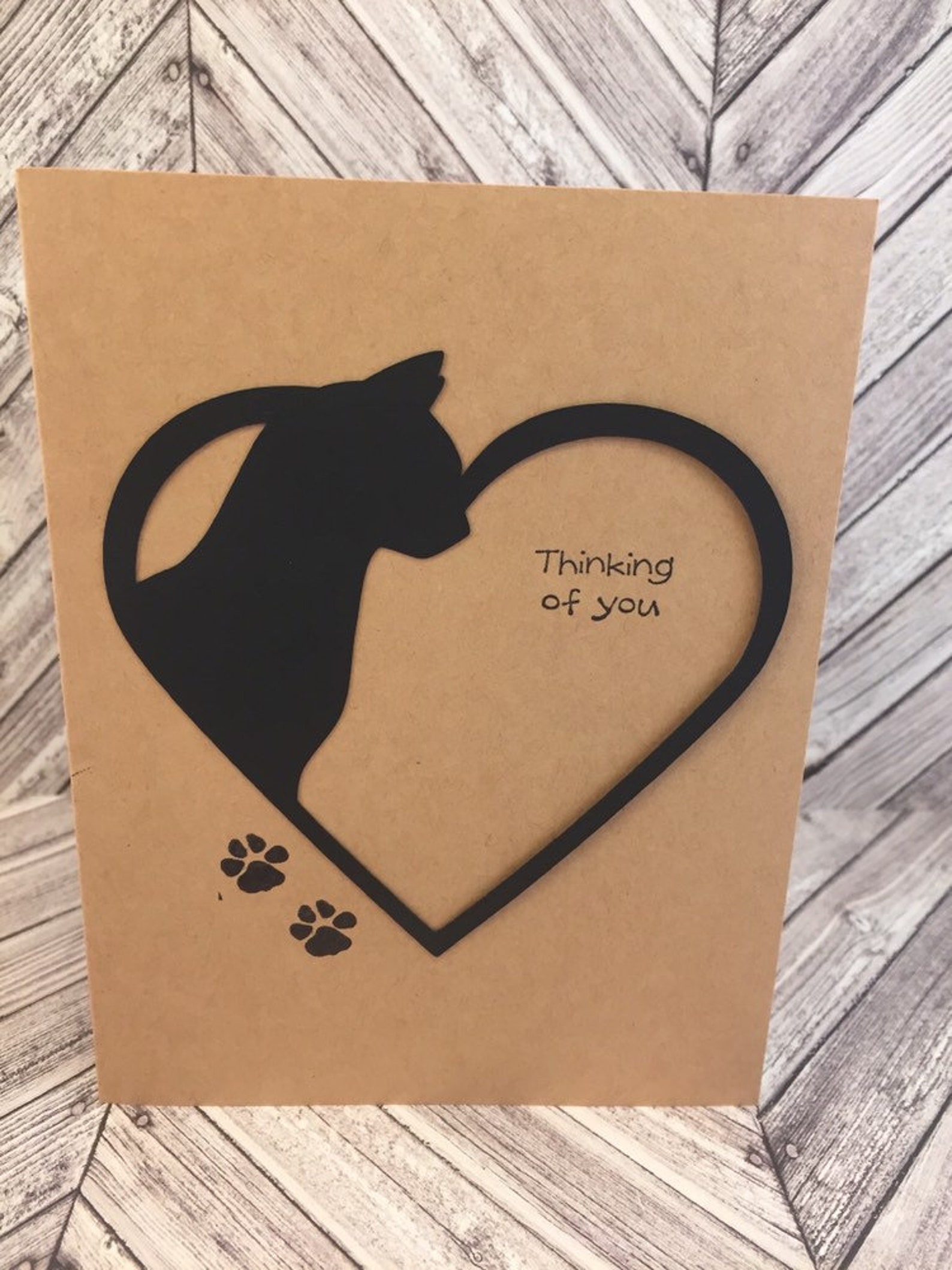 Cat sympathy card cat condolence card pet sympathy card cat Etsy