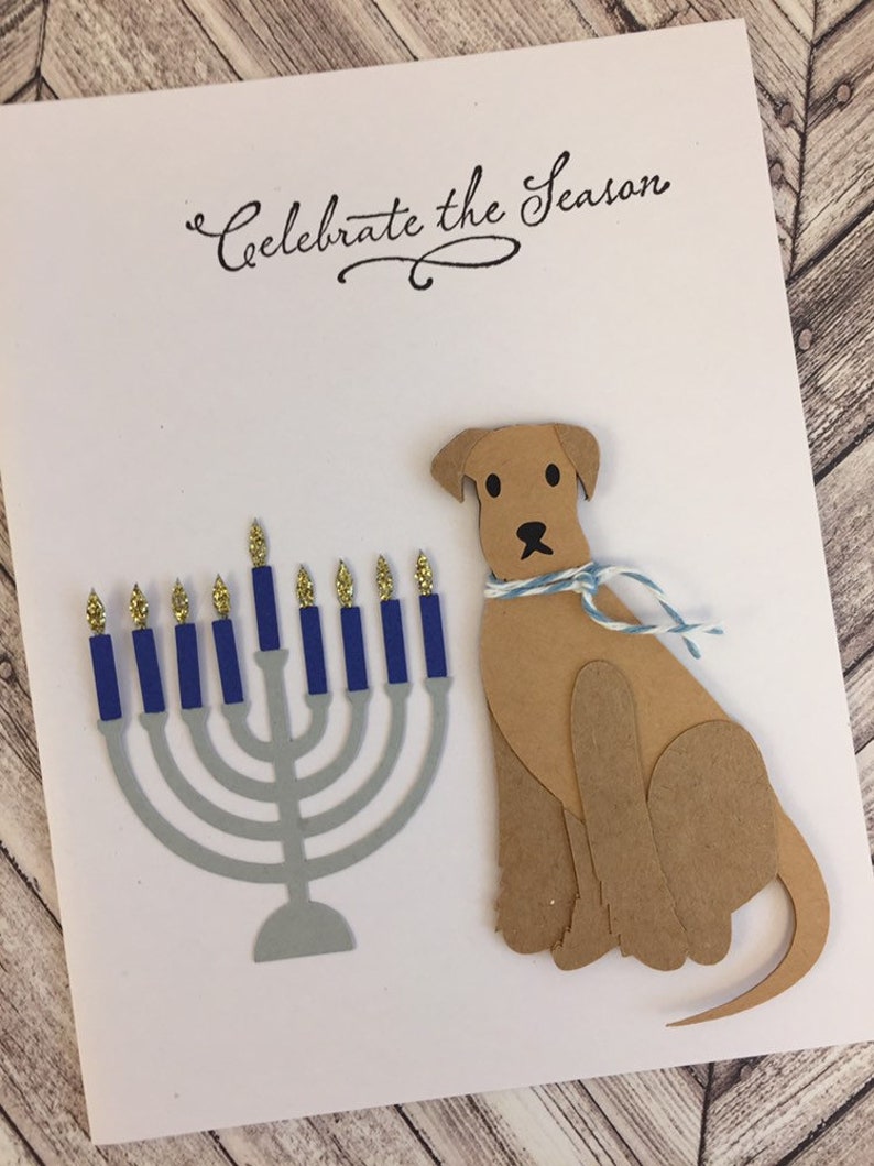 Menorah Menorah Card Hanukkah Hanukkah Card Hanukkah Dog - Etsy