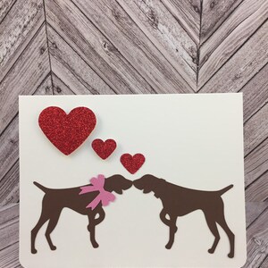 Deutsch Kurzhaar Karte zum Valentinstag, Hundekarte zum Jahrestag, GSP