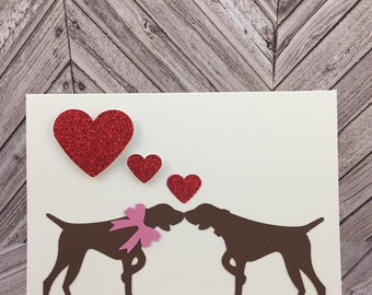 german shorthaired pointer, pointer valentine's day card, german shorthaired pointer valentine, dog anniversary card, dog valentine card,GSP