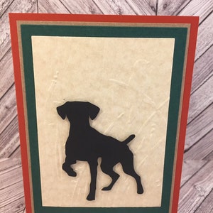 cartão de feliz dia dos pais, cartão de dia dos pais, cartão de cachorro, cartão de ponteiro, cartão de cão de caça, cartão de ponteiro alemão de pêlo curto, cartão de cachorro apontador