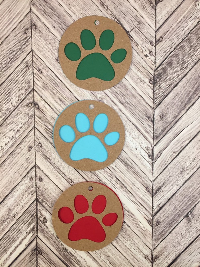 Paw Print Gift Tagspaw Print Tag Pet Party Tagspet Party - Etsy