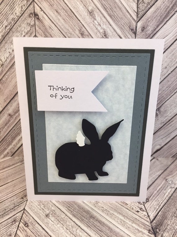 Rabbit sympathy card rabbit condolence card pet sympathy | Etsy
