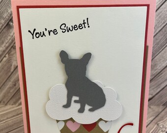 Franse bulldog Valentijnsdag kaart, frenchie Valentijnsdag kaart, bulldog kaart, hond valentijn, hond kaart, zal je mijn valentijn, valentijn