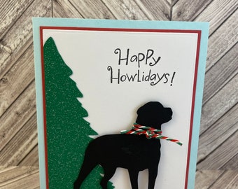 rottweiler, rottweiler card, rottweiler christmas card, dog christmas card, dog card, happy howliday's, rottie christmas card