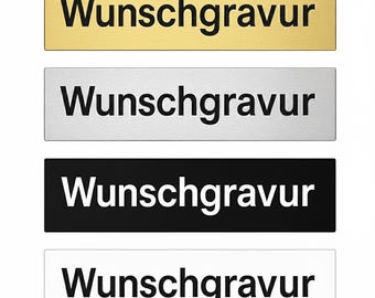 Namensschild mit Gravur – Türschild, Klingelschild & Briefkastenschild – selbstklebend
