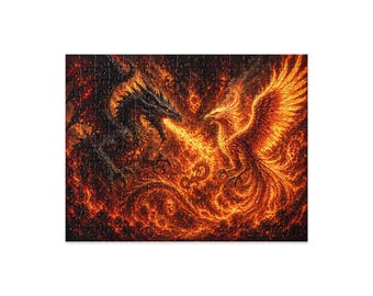Dragon Phoenix Fire Jigsaw Puzzle – Vibrant Wall Decor (252/520 pcs)