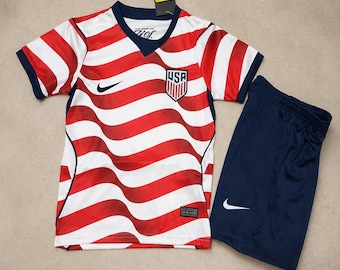 USA Soccer Jersey Kit: Personalized Football Shirt Set, Kids Youth & Adult Sizes