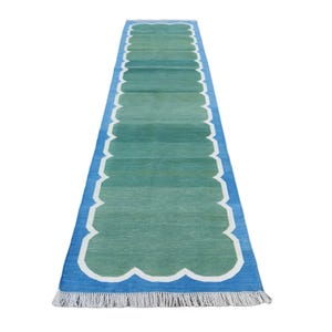 Tappeto passatoia Oushak vintage – Tappeto da corridoio in lana annodato a mano,