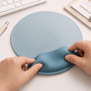 Round Mouse Pad, Silicone Mouse Pad With Wrist Rest, Office Mouse Pad With Wrist Support, Ergonomic Arm Support, Home Office Decor