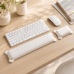 Zachte ergonomische polssteun, polssteun toetsenbord en muis, minimalistische bureauaccessoires, bureauaccessoires, decoratie voor thuiskantoor