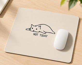 Niedliches Cartoon-Kätzchen-Katzenmausunterlage, schwarze Katzen-Schreibtischunterlage, Tierkunst-Schreibtischunterlage, Schreibtischdekorästhetik, einzigartiges Tastaturzubehör, Katzenliebhaber Geschenk