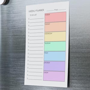 Weekly Planner Post-it Note Pads — Rainbow and Minimal To-Do List